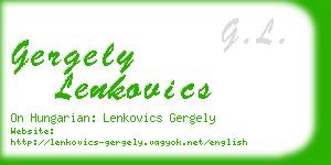 gergely lenkovics business card